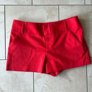 Alice + Olivia fire red shorts size 8 LIKE NEW!